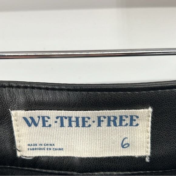 We the Free Women's Uptown High Rise Vegan Leather Pants - Black - 6 - NWT - Picture 5 of 8